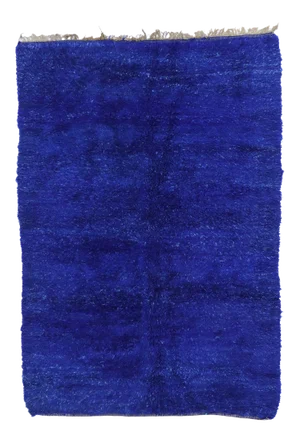 Vintage Blue Beni M'Guild Moroccan Rug - 06'11 X 10'00