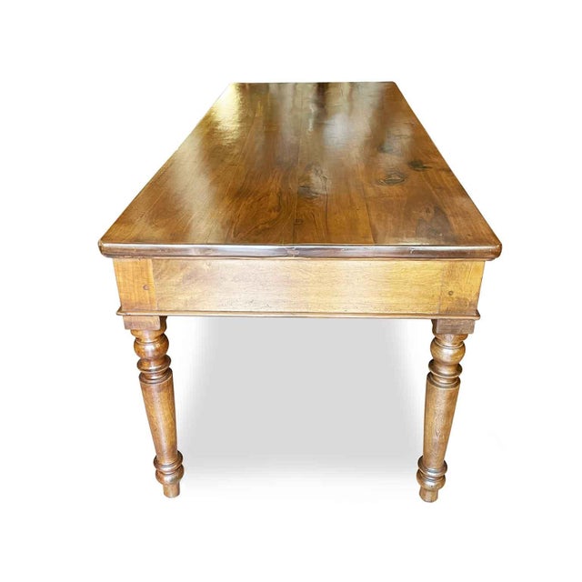 Rectangular Walnut Dining Table with Drawers, 1800 For Sale - Image 4 of 11