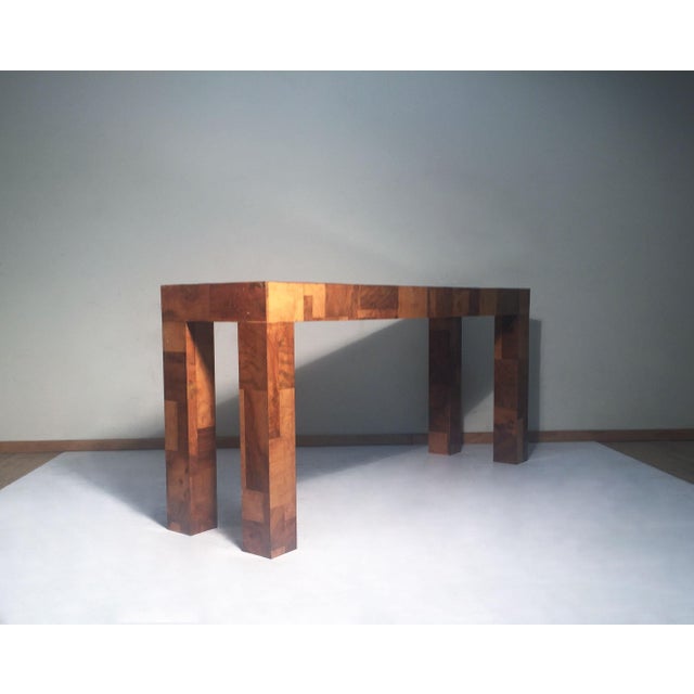 Mid-Century Modern Pair Of Paul Evans Authenticated Cityscape Console Tables For Sale - Image 3 of 9