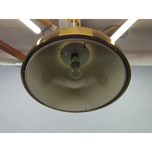 Metal Brass and Lacquered Metal Pendant, Former Czechoslovakia, 1970s For Sale - Image 7 of 9