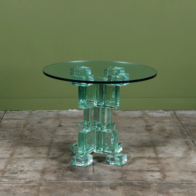 Postmodern Glass Bistro Table For Sale - Image 11 of 17