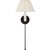 Ingela 24" Single Sconce in Modern Iron with Silk Pleat Shade Designer: Amber Lewis Finish: Modern Iron Height: 24" Width:...