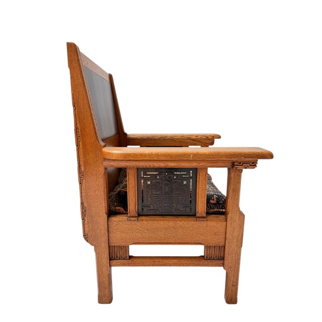 Arts & Crafts Art Nouveau Armchair from Carel Adolph Lion Cachet, 1900s For Sale - Image 5 of 12