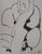 Textile Alain Bonnefoit, Nude in Design Chair, Ink Drawing For Sale - Image 7 of 7