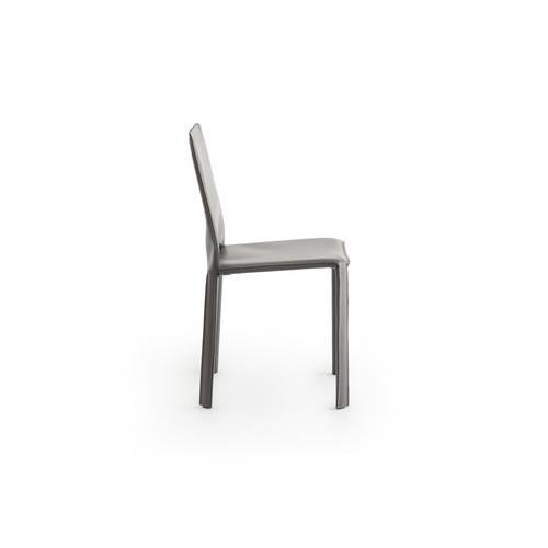 Metal Jumpsuite Anthracite Leather Chair by Morica Design For Sale - Image 7 of 10