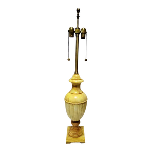 1950s Large Scaled Italian Urn Form Alabaster Lamp - Marbro Lamp Co.