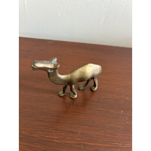 Vintage Brass Camel Figurine For Sale - Image 4 of 7