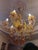 European Imprt Vintage Gilded Ombre Amber Ornate Glass Chandelier Lighting For Sale - Image 4 of 7