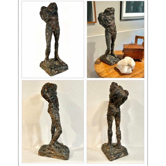 Mid Century Abstract Sculpture of a Male Figure by Serge Monsau (24" High) For Sale - Image 9 of 9