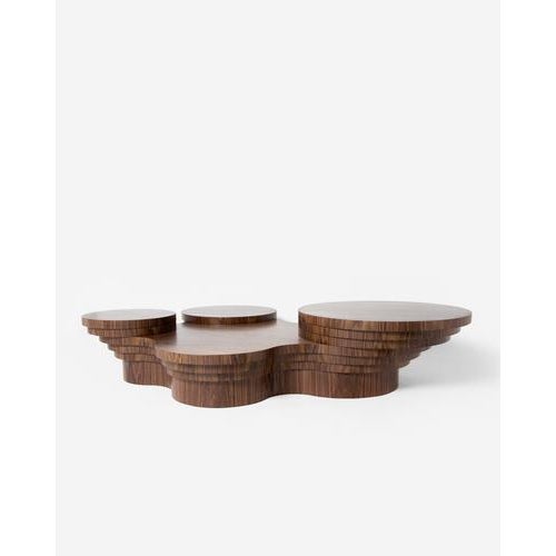 Slice me up coffee table in noce canaletto wood by pietro franceschini. Dimensions: w 161cm x l 117cm x h 36 cm materials:...