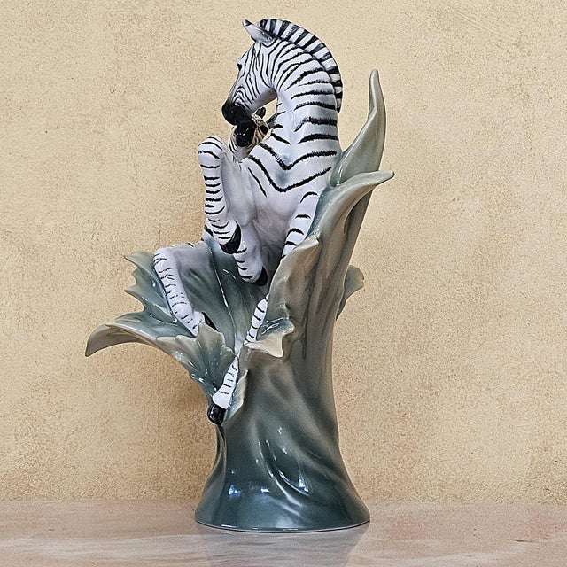 Franz Collection Jungle Beauties Safari Zebra Sculptural Porcelain Vase Fz00379 For Sale In Washington DC - Image 6 of 18