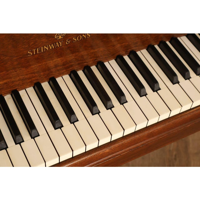 1929 Steinway & Sons Model M Vintage Walnut Grand Piano With Bench For Sale - Image 11 of 18