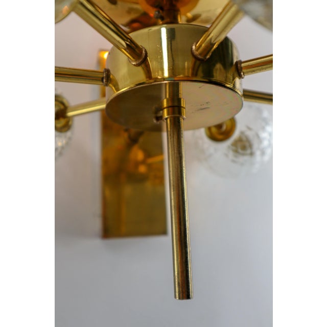 Large Hotel Wall Chandeliers with Brass Fixture, 1970s, Set of 20 For Sale - Image 8 of 10