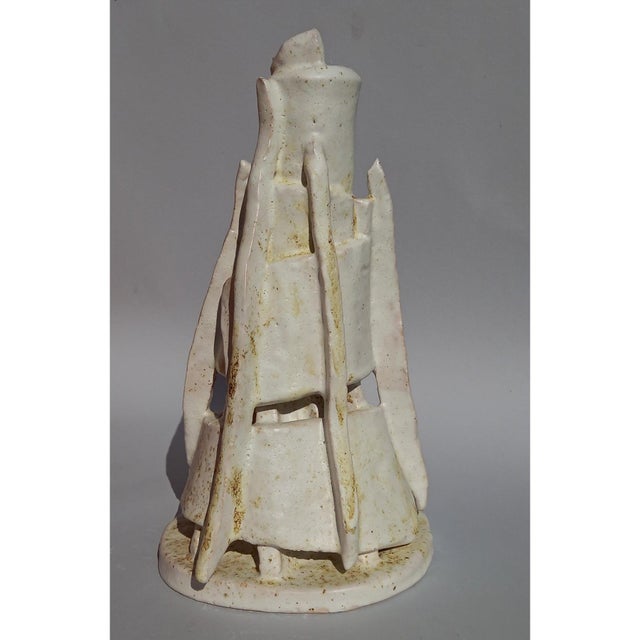 2020s 'Tatline' Contemporary Architectural Ceramic Sculpture Vase / Lamp by Diane Grant For Sale - Image 5 of 11