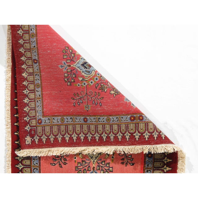 Persian Vintage Hand-Knotted Persian Qom Rug 2'1" X 3'1" For Sale - Image 3 of 3