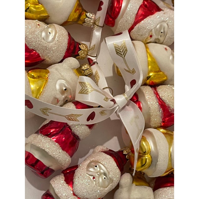 Red 25 Small Santas Vintage Christmas Ornaments For Sale - Image 8 of 9