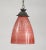 Italian Striped Coral Red Glass Ceiling Lamp, 1970s For Sale - Image 6 of 7