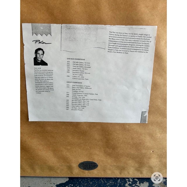 Paul Kor Signed And Numbered Lithograph Titled Parade 136/250 23x30 Measures 23x30 Artwork Details The piece is titled...