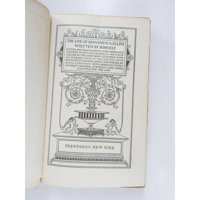 The Life of Benvenuto Cellini Written by Himself. Brentano's New-York, 1906. Illustrated 2 volume set with presentation...
