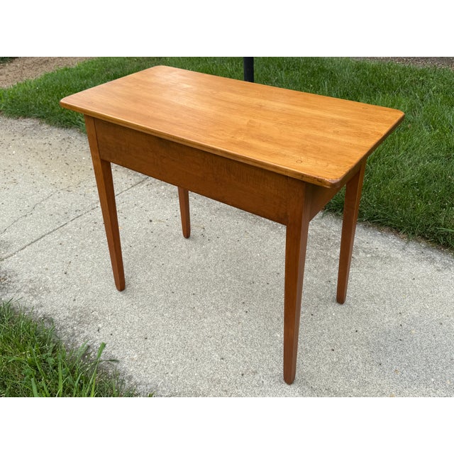 Midcentury Americana Maple Writing Desk With Wooden Knobs For Sale - Image 6 of 12