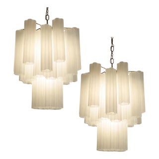 Murano Glass Chandeliers, 1990, Set of 2 For Sale