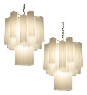 Murano Glass Chandeliers, 1990, Set of 2