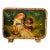 Vintage Handmade, Hand Painted Wooden Cabinet With a Painted Depiction of “Sweethearts.” For Sale