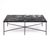 Coffee table from. The structure of the table is steel with a six-armed stretcher. The top is a striking black and white...