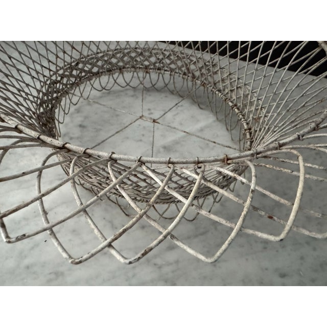 Vintage French Oval Wire Garden Planter or Basket For Sale In New York - Image 6 of 8