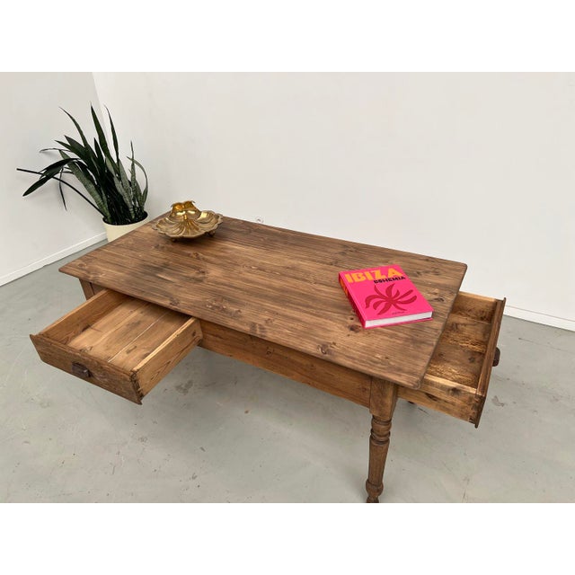 Vintage Pine Farm Worktable, 1950s For Sale - Image 14 of 18