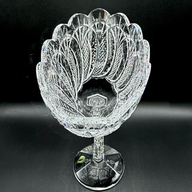 Waterford Crystal Seahorse Pedestal Centrepiece Bowl with Original Box, 1980s For Sale - Image 14 of 18