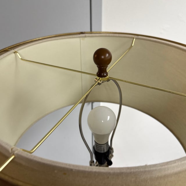 Contemporary Wood + Metal Floor Lamp For Sale - Image 12 of 12