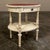 Antique French Louis XVI Painted Oval Side Table With Leather Top For Sale - Image 4 of 17