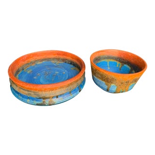 Vintage Used Burnt Orange Vases Chairish