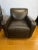 Animal Skin Pair of Dark Brown Leather Club Cigar Chairs For Sale - Image 7 of 8