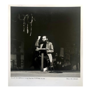 Fred McDarrah, Vintage Print Silver Gelatin Signed Photograph Poet Allen Ginsberg Howl Photo For Sale
