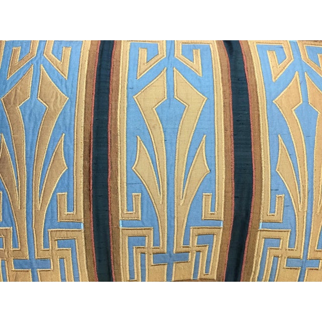 Hand cut, machine stitched pillow, inspired by Art Deco