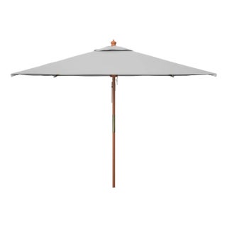Velop 7.5Ft Squre Wooden Pulley Market Umbrella (No Tilt), Grey For Sale