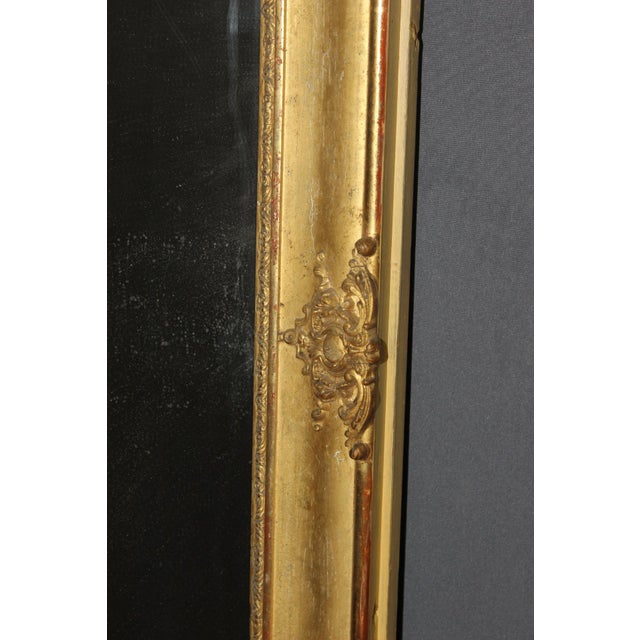 Gold Antique Mirror in Gilded Stucco, 1800s For Sale - Image 8 of 14