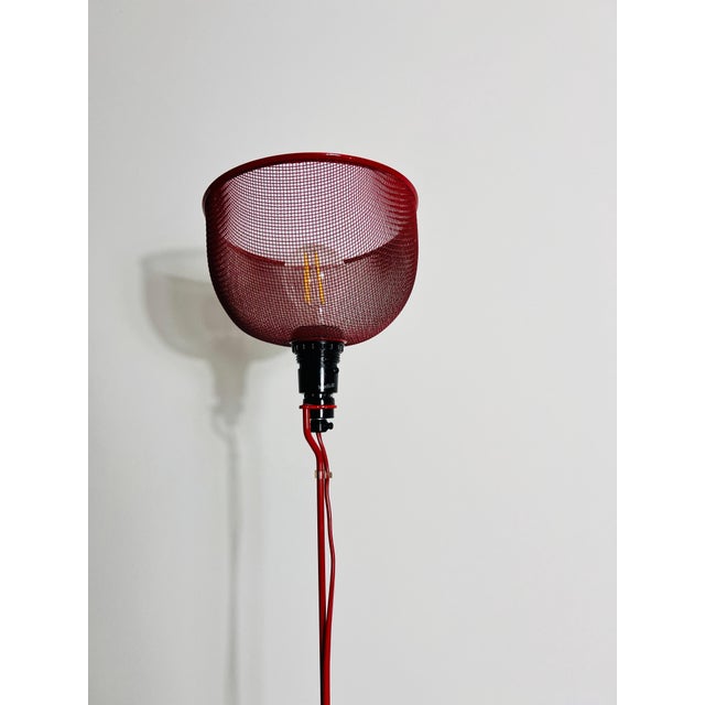 Midcentury Modern Red Italian Floor Lamp, 1970s For Sale - Image 6 of 10