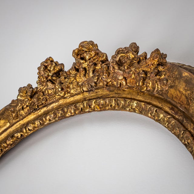 Oval Gilt Louis XV Stucco Frame, France, 18th Century For Sale - Image 5 of 12