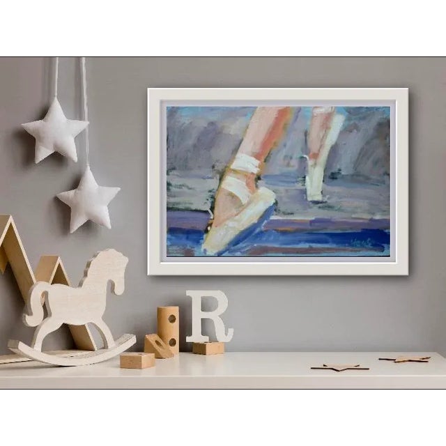 Quiet Places & Studio Studies — Ballerina Slippers Original oil painting by Lisa Haas, 12 x 8 1/8 unframed on gessoed...
