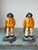 Figurative Pair of Vintage Cast Iron Bookend Fishermen Yellow Slickers - Or Doorstops For Sale - Image 3 of 8