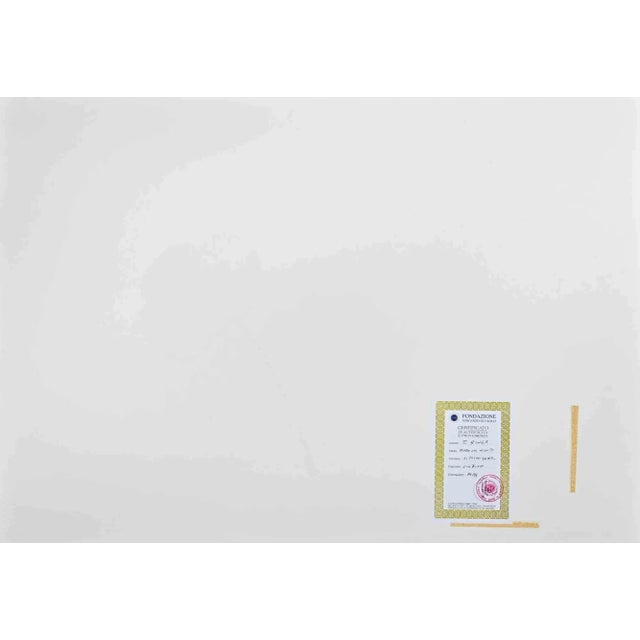 Flower is an original colored lithograph print, hand retouched realized by Tomaso Binga. On the back, the label of the...