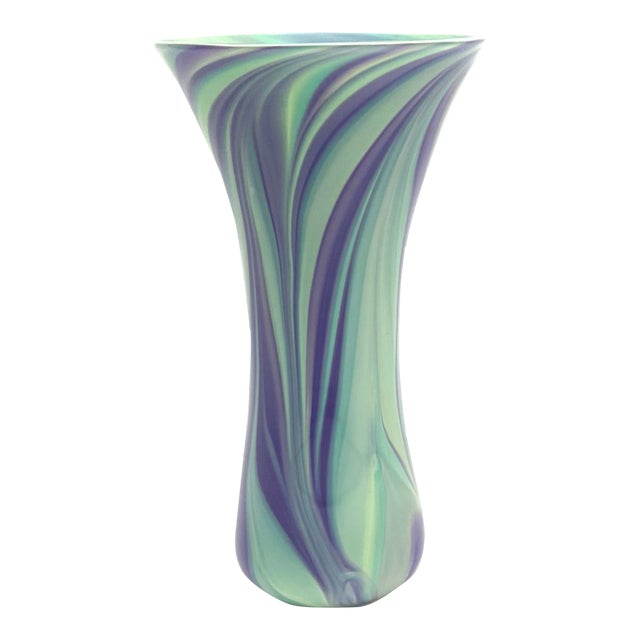 Opaque Art Glass Vase Handblown by Glass Artist Michael Egan, 2004 For Sale