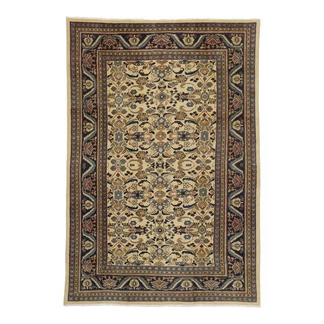 Vintage Persian Mahal Rug - 06'11 x 10'01 For Sale