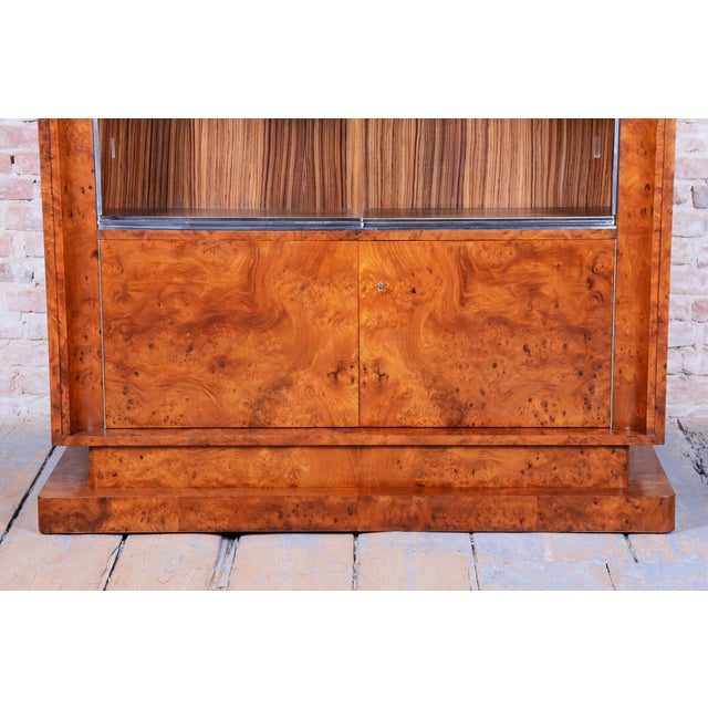 Art Deco Bookcase in Elm and Mahogany, 1920s For Sale - Image 13 of 18