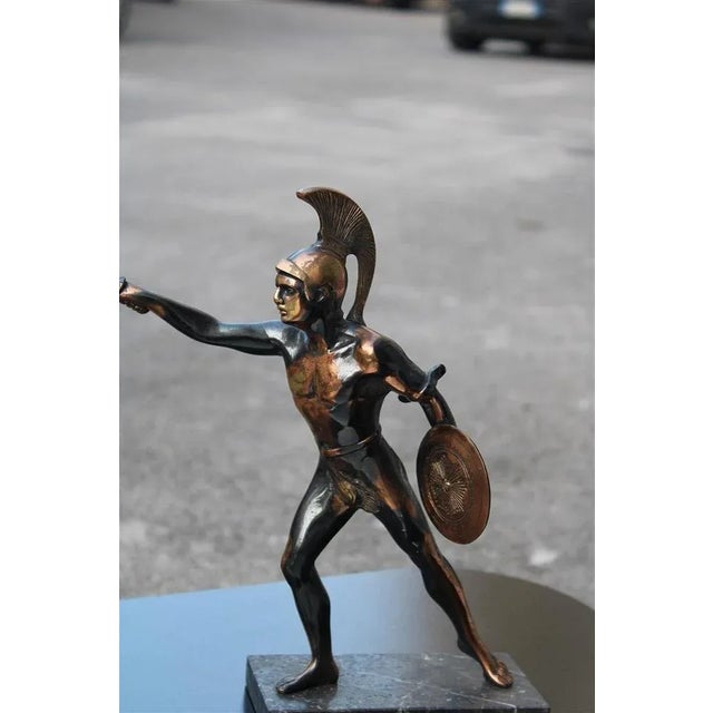 Italian Sculpture of Roman Warrior or Gladiator, 1950s For Sale - Image 10 of 11