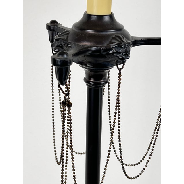 Vintage French Empire Revival Table Lamp in Oiled Bronze Finish For Sale - Image 4 of 8