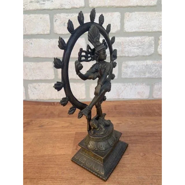 Indian Antique Shiva Nataraja the Lord of Dance Statue For Sale - Image 3 of 6